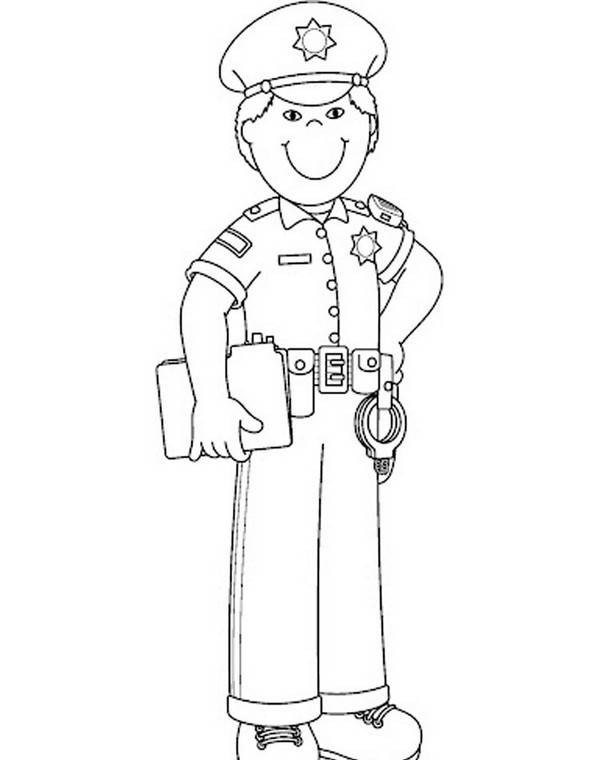 Pan Policjant kolorowanki